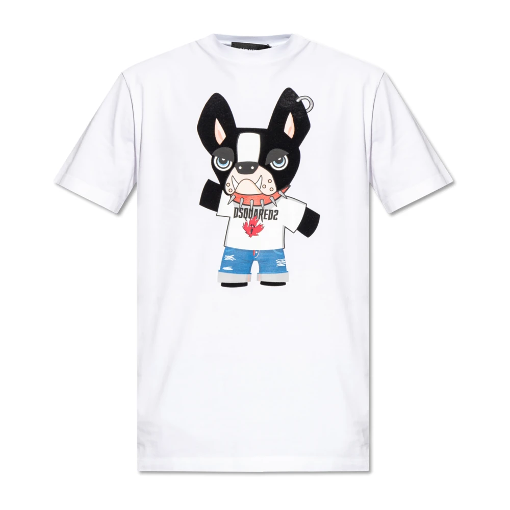 Dsquared2 T-shirt met logo White Heren