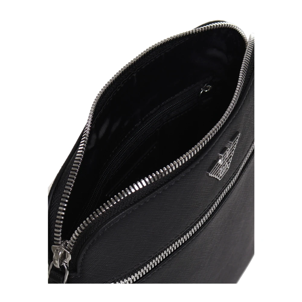 Emporio Armani Zwarte Katoen Elastan Tassen Black Heren