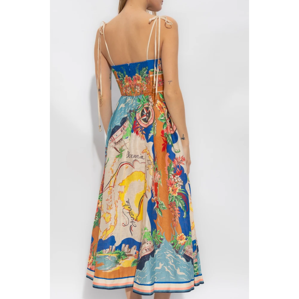 Zimmermann Linnen mouwloze jurk Multicolor Dames