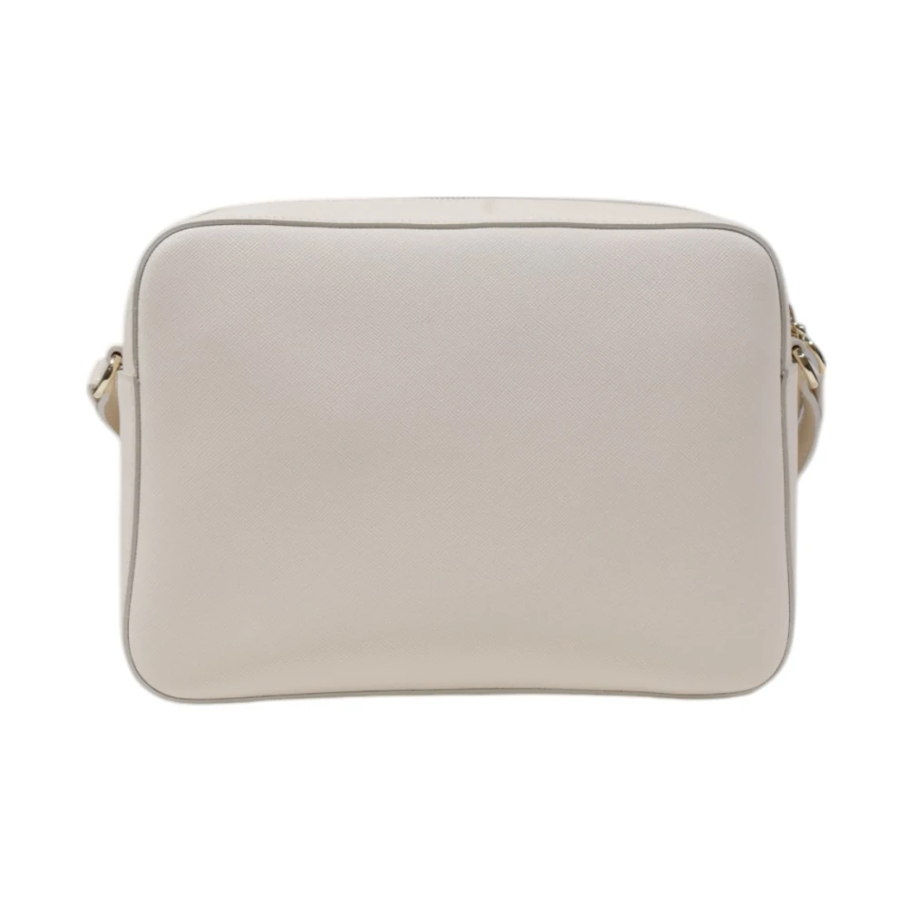 Alviero Martini 1a Classe Beige Bedrukte Schoudertas met Rits Beige Dames