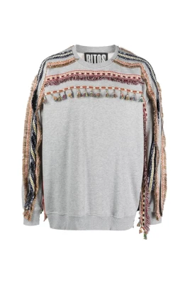 Broderad Tassel Sweatshirt