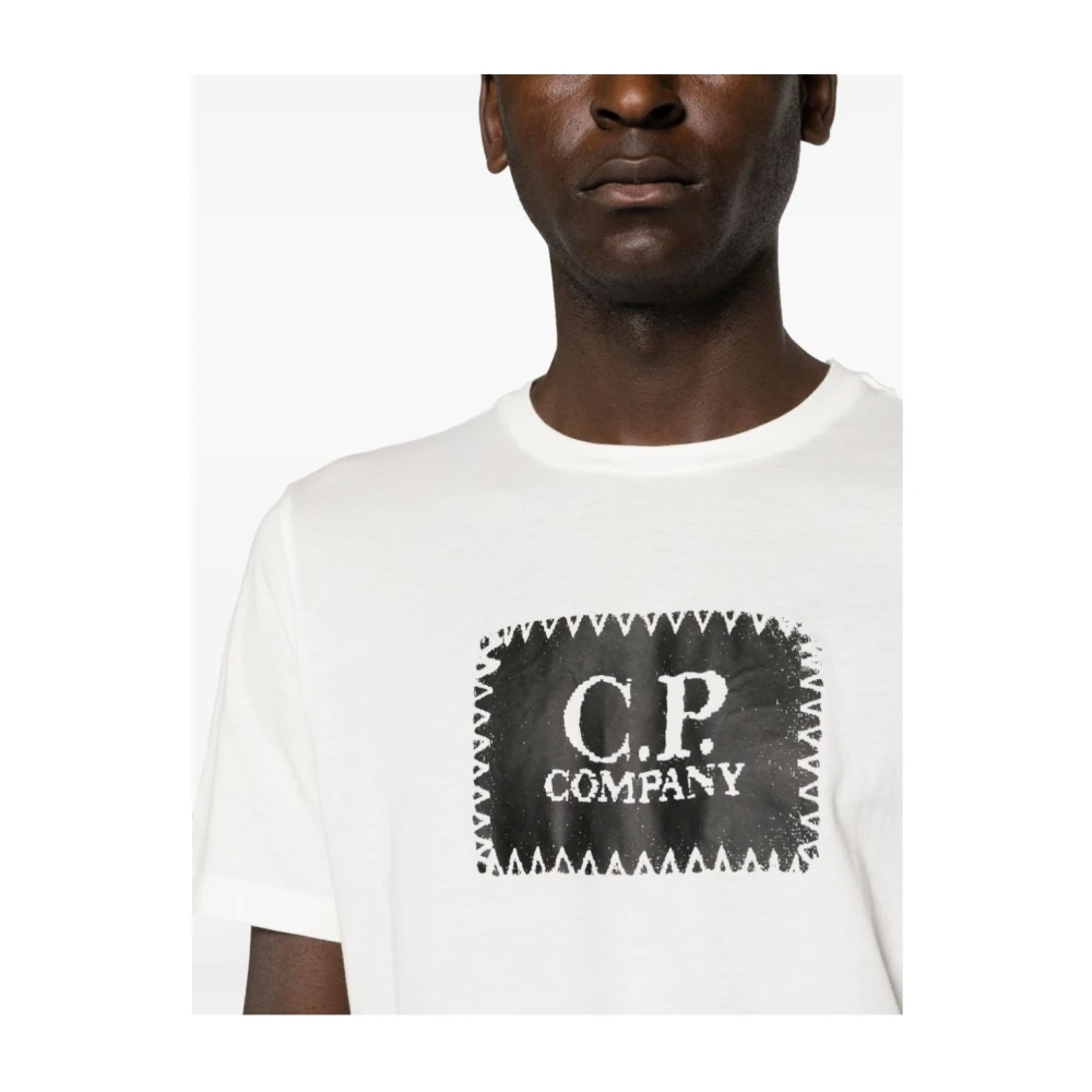 C.P. Company Logo T-Shirt 103 White Heren
