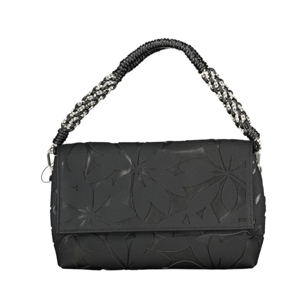 Desigual Svart polyeten handväska med axelrem Black, Dam