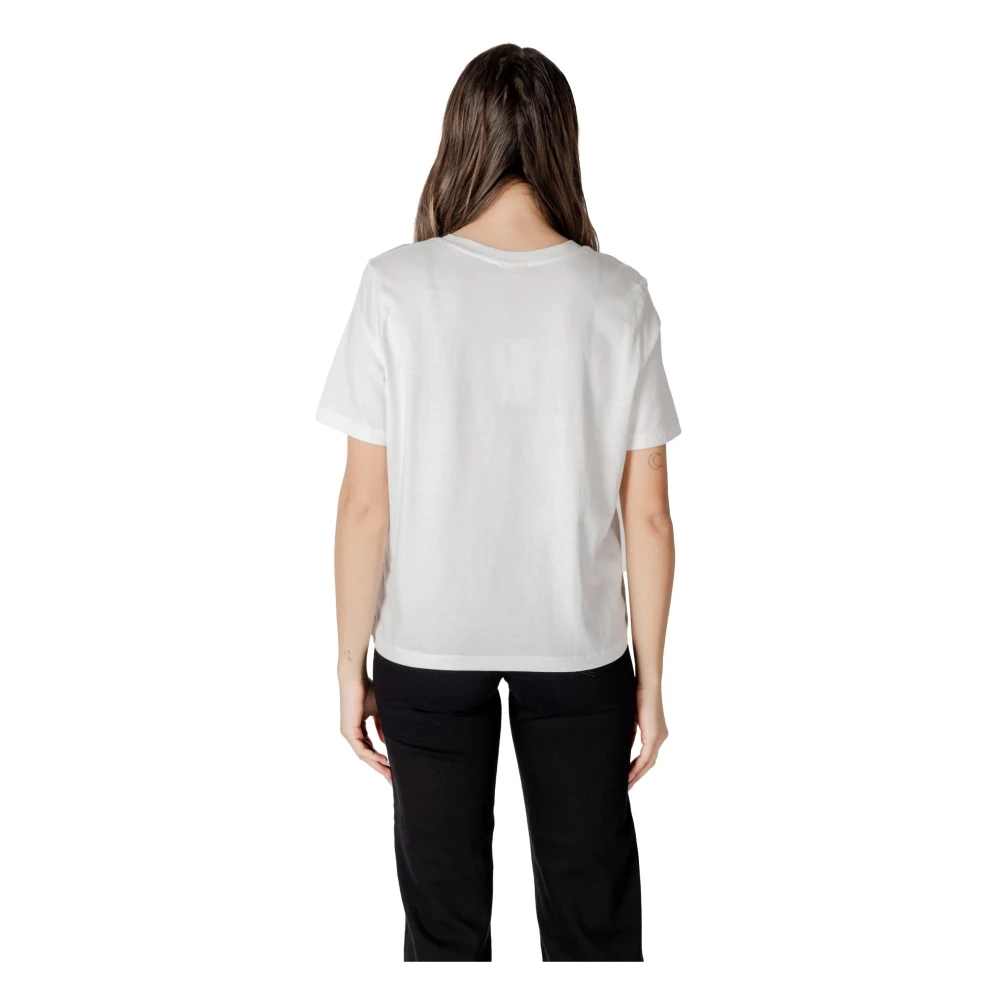 Jacqueline de Yong Wit Bedrukt T-shirt voor Vrouwen White Dames
