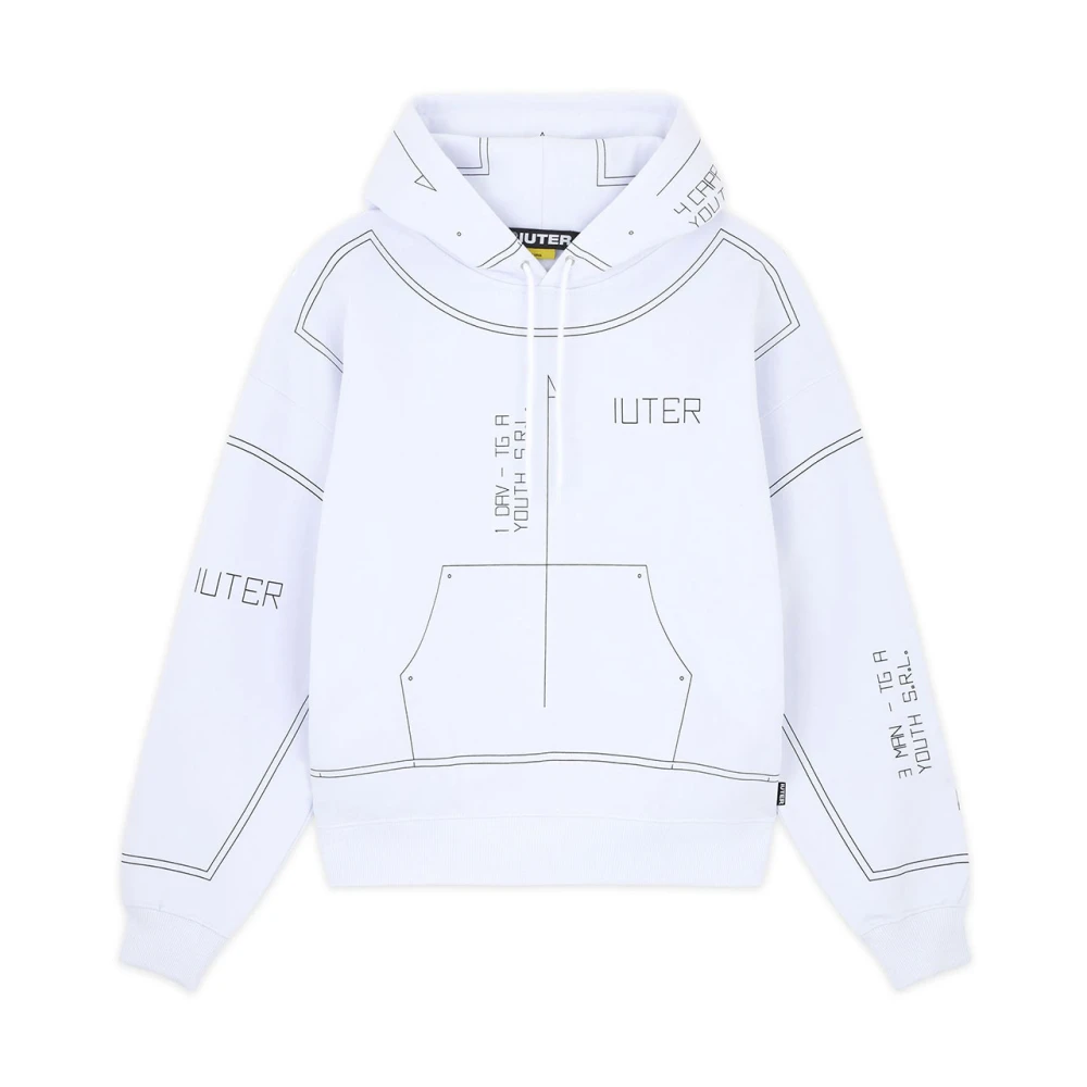 Iuter Katoenen gebreide kleding en sweatshirts Simo Hoodie White Heren