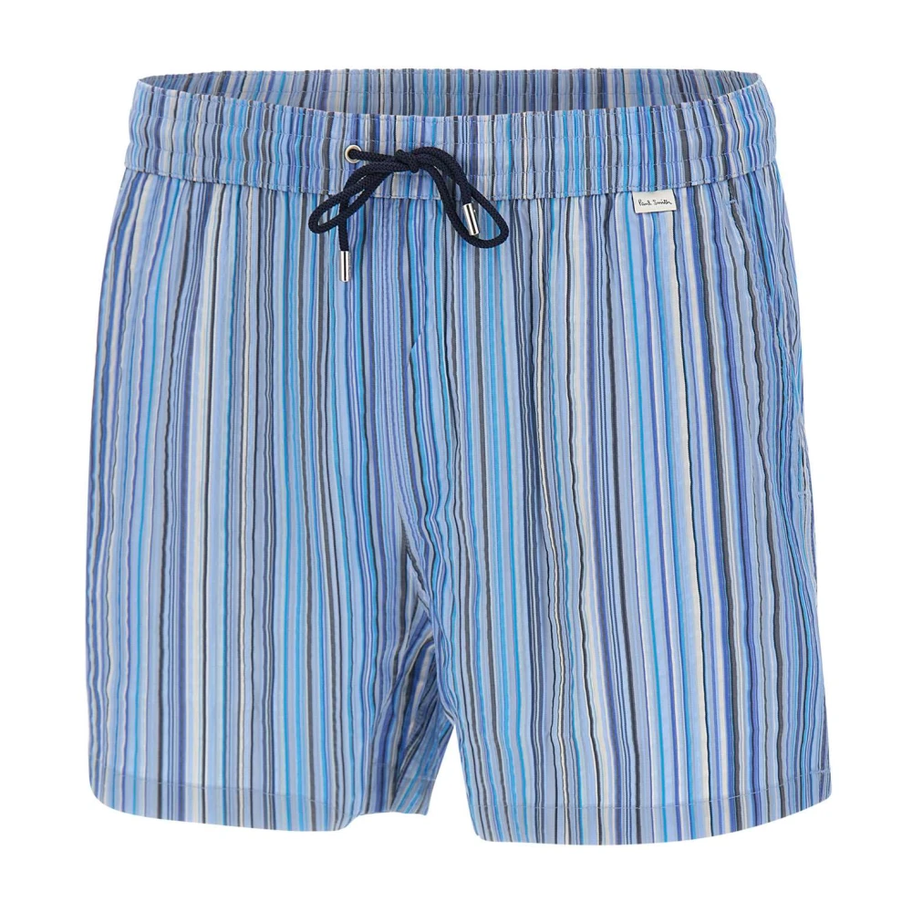 Paul Smith Blue Jacquard Signature Swim Shorts - Male - Beachwear - S - Swimwear