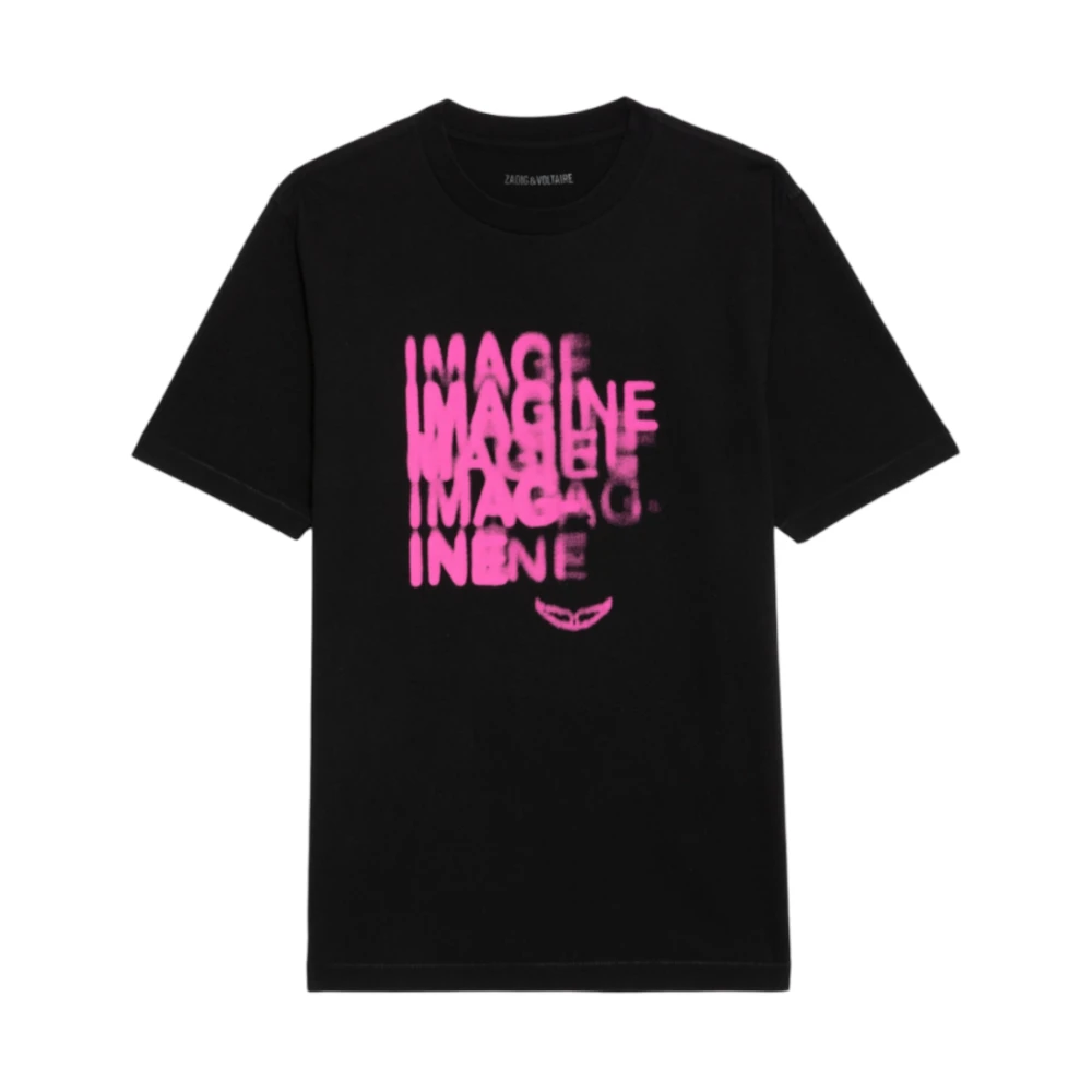 Zadig & Voltaire Zwart T-shirt Edwin Nera Polos Black Dames
