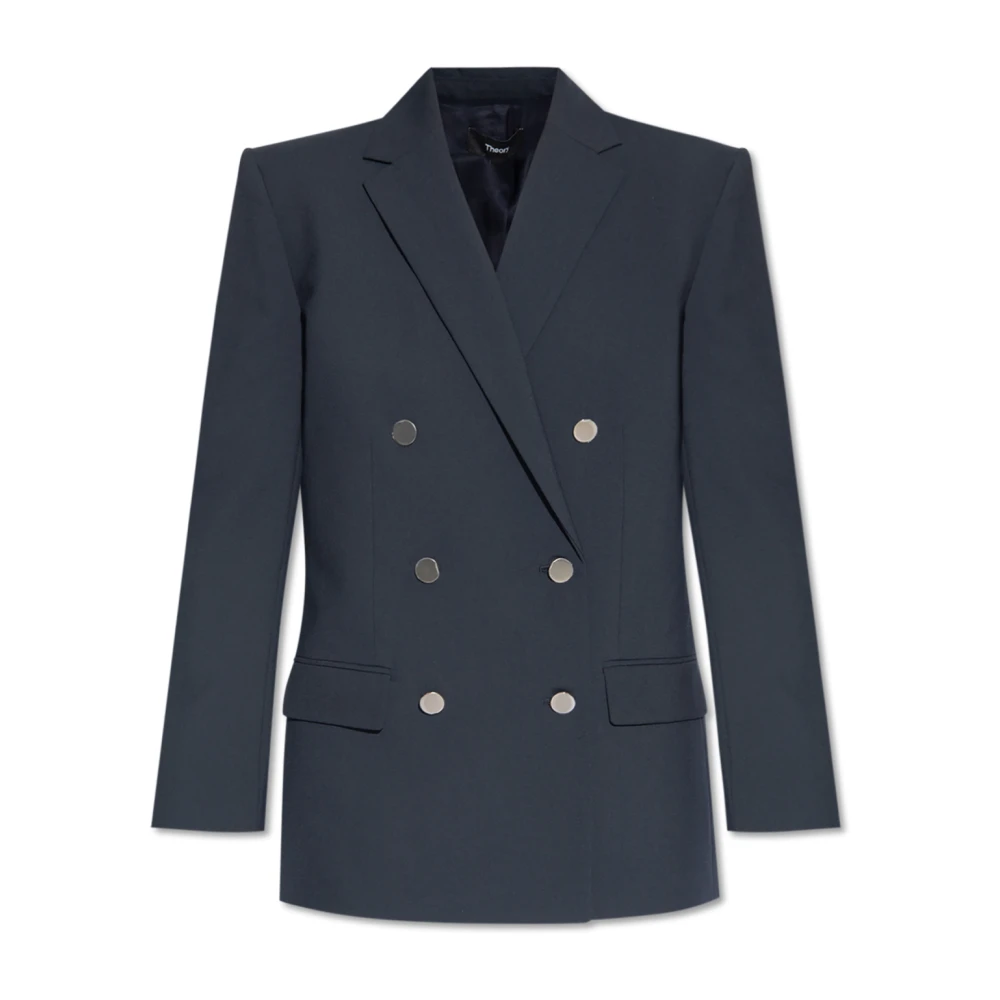 Theory Double-breasted blazer Blue Dames