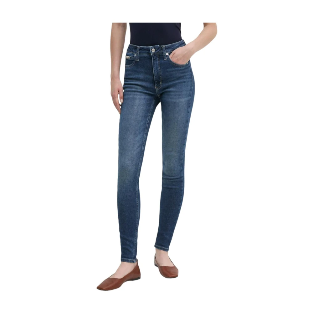 Calvin Klein High Rise Skinny Jeans Blue Dames