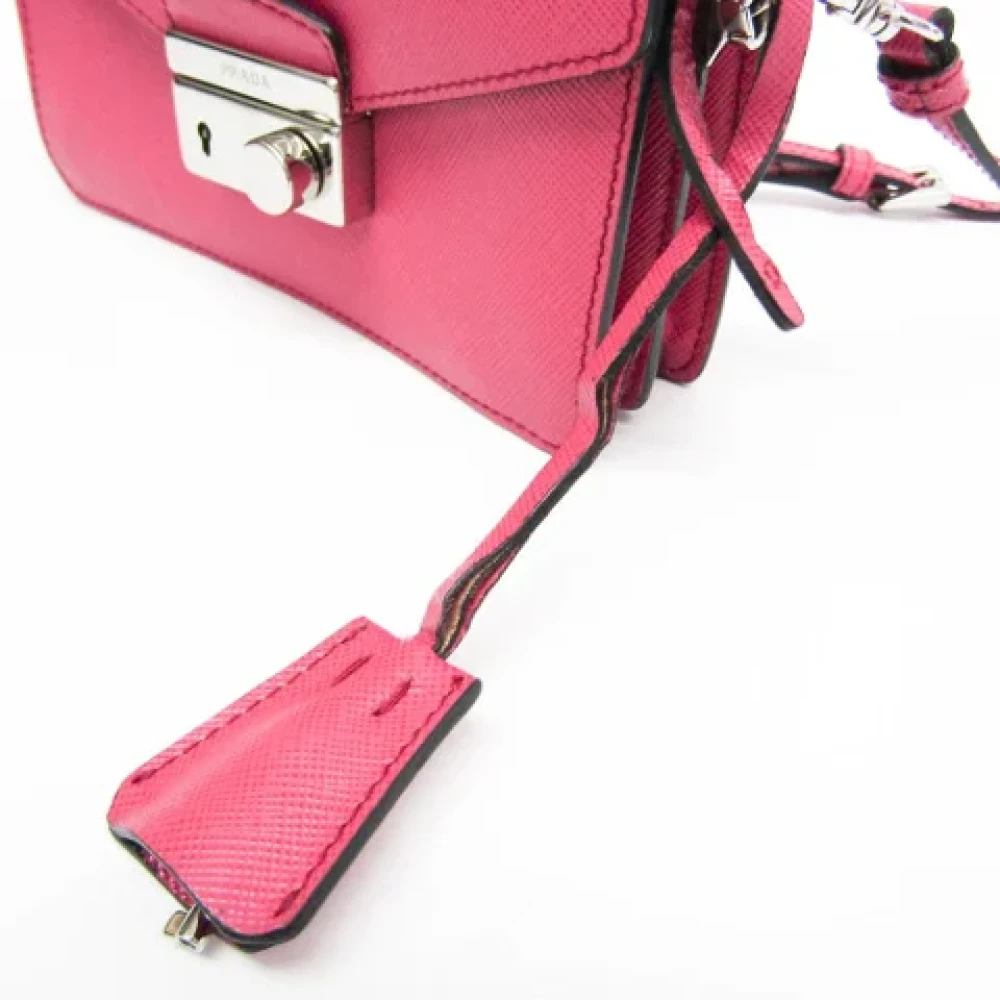 Prada Vintage Pre-owned Leather shoulder-bags Pink Dames