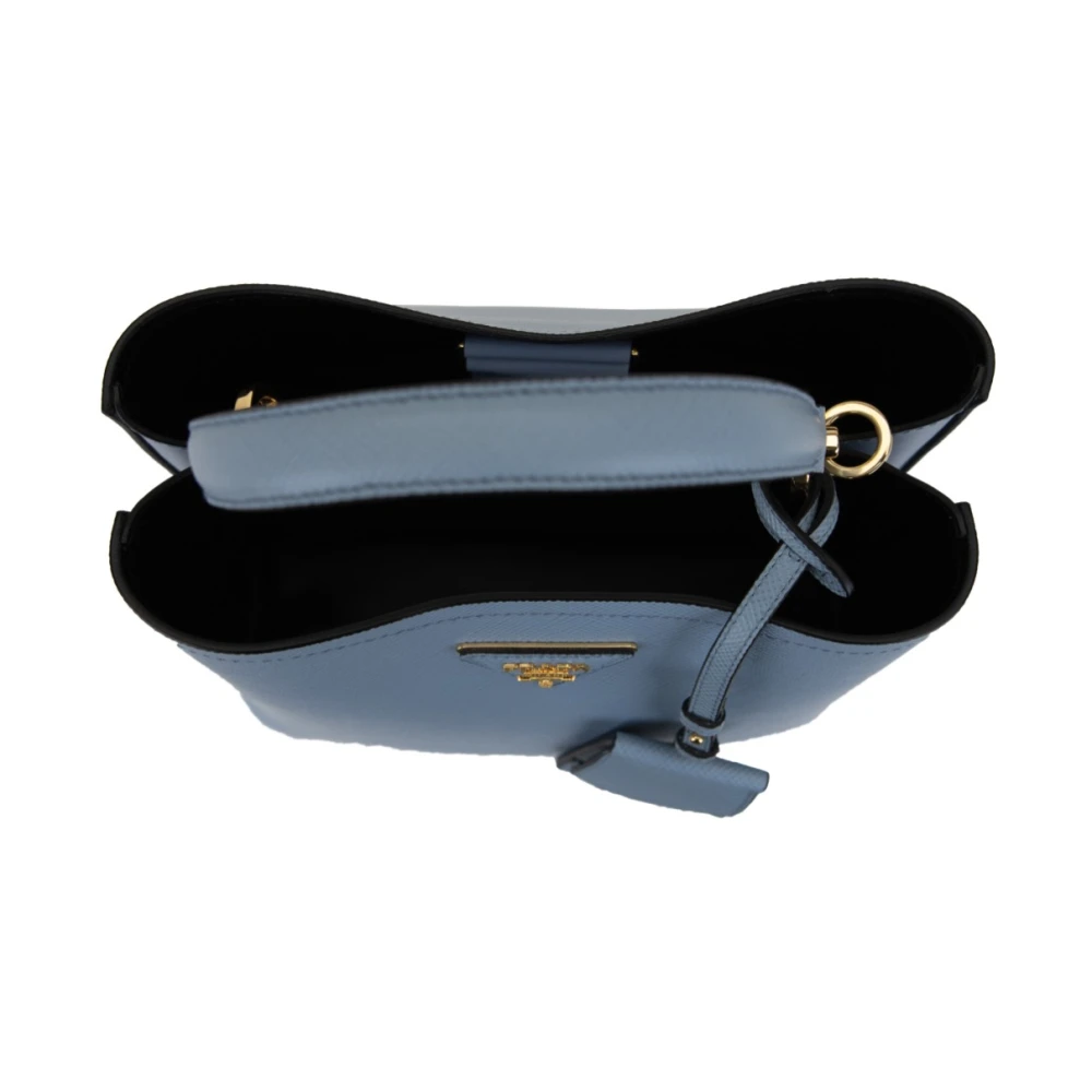 Prada Stijlvolle leren schoudertas voor dames Blue Dames