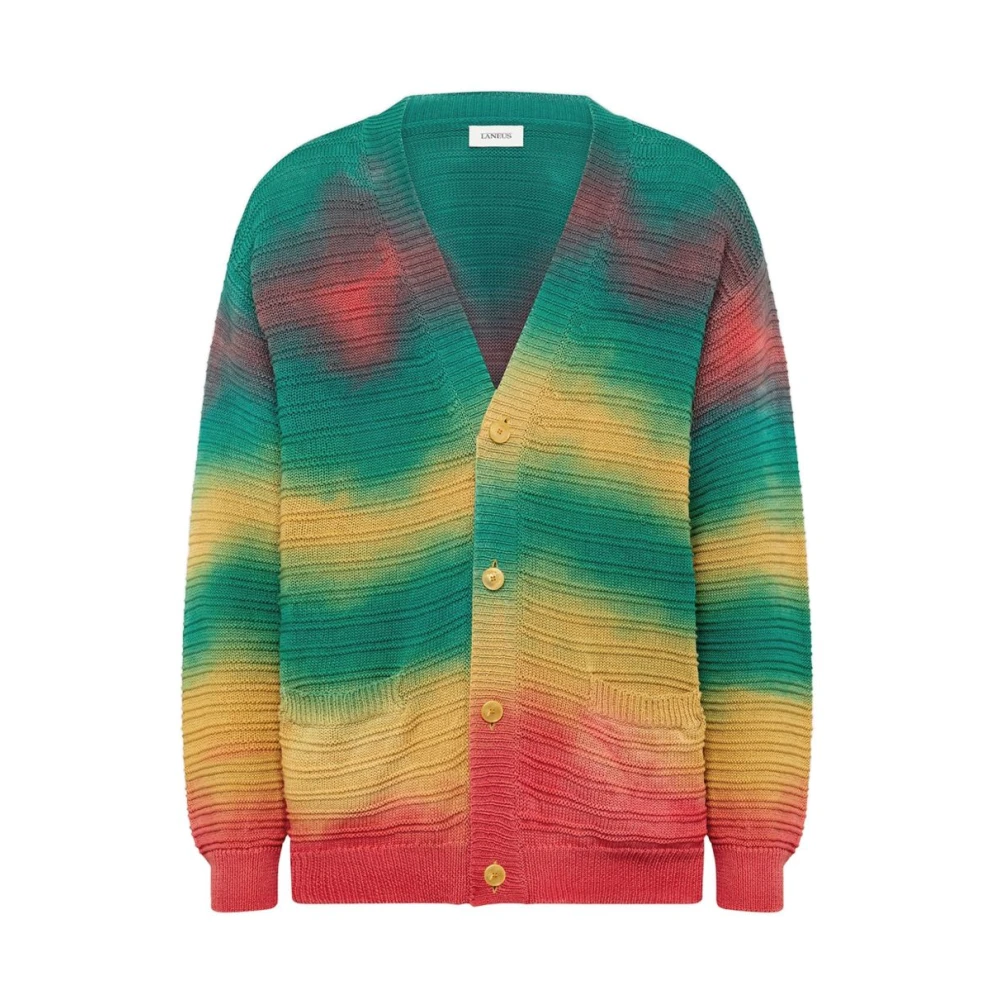 Laneus Men's Multicolor Cardigans, M, Cardigans