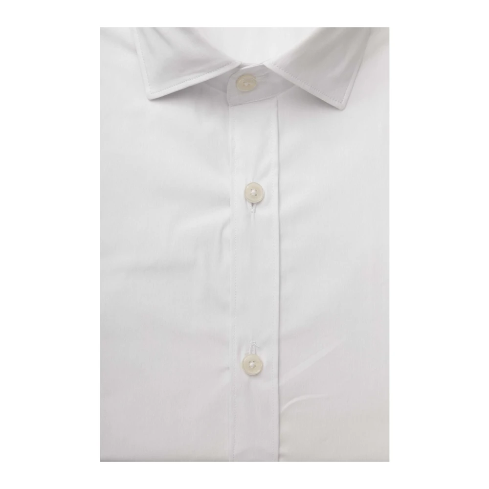 Bagutta Slim Fit Franse Kraag Overhemd White Heren