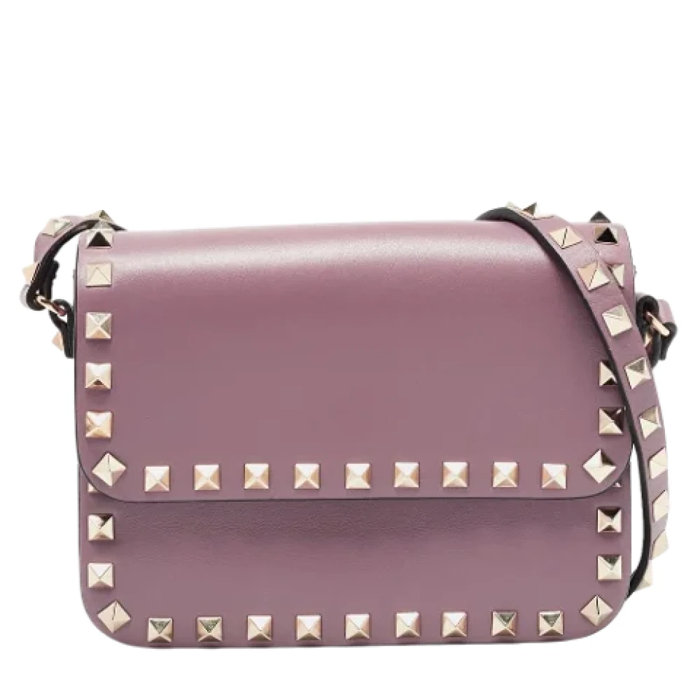 Valentino Vintage Pre-owned Leather crossbody-bags Purple Dames
