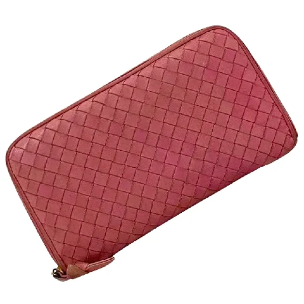 Bottega Veneta Vintage Pre-owned Leather wallets Pink Dames