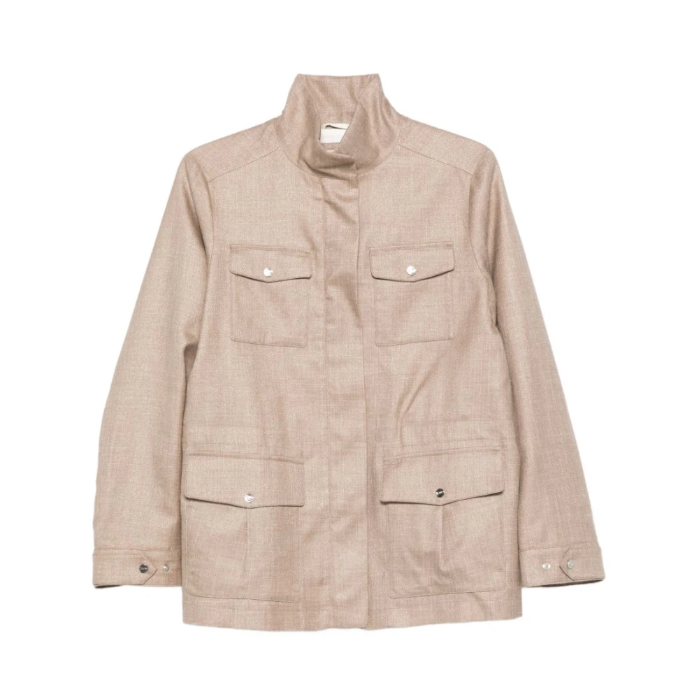 Herno Vrouw Beige Jassen Dames, L, Lichtgewicht Jas