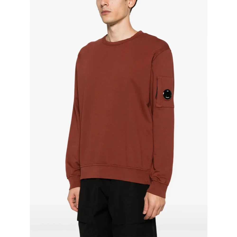 C.P. Company Bruine Crewneck Sweatshirt met Lenszak Brown Heren