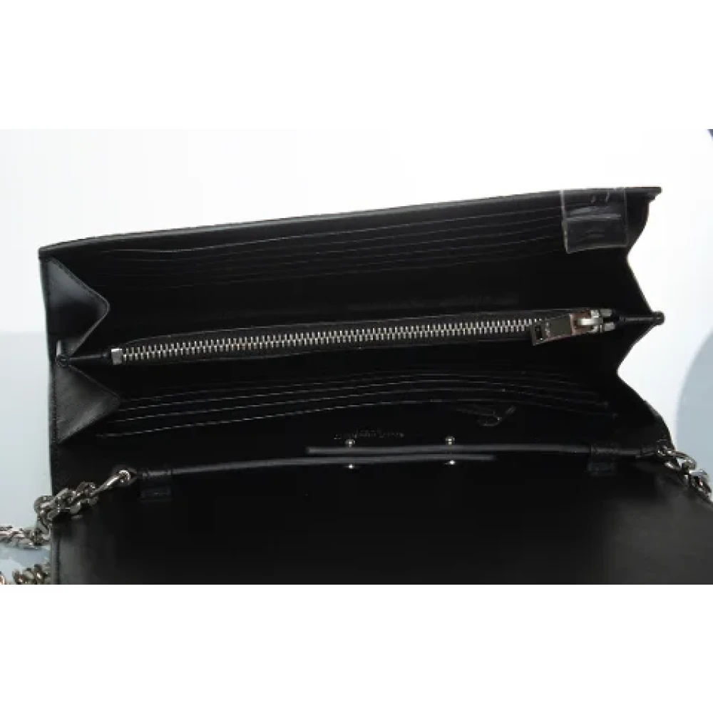 Saint Laurent Vintage Pre-owned Leather clutches Black Dames