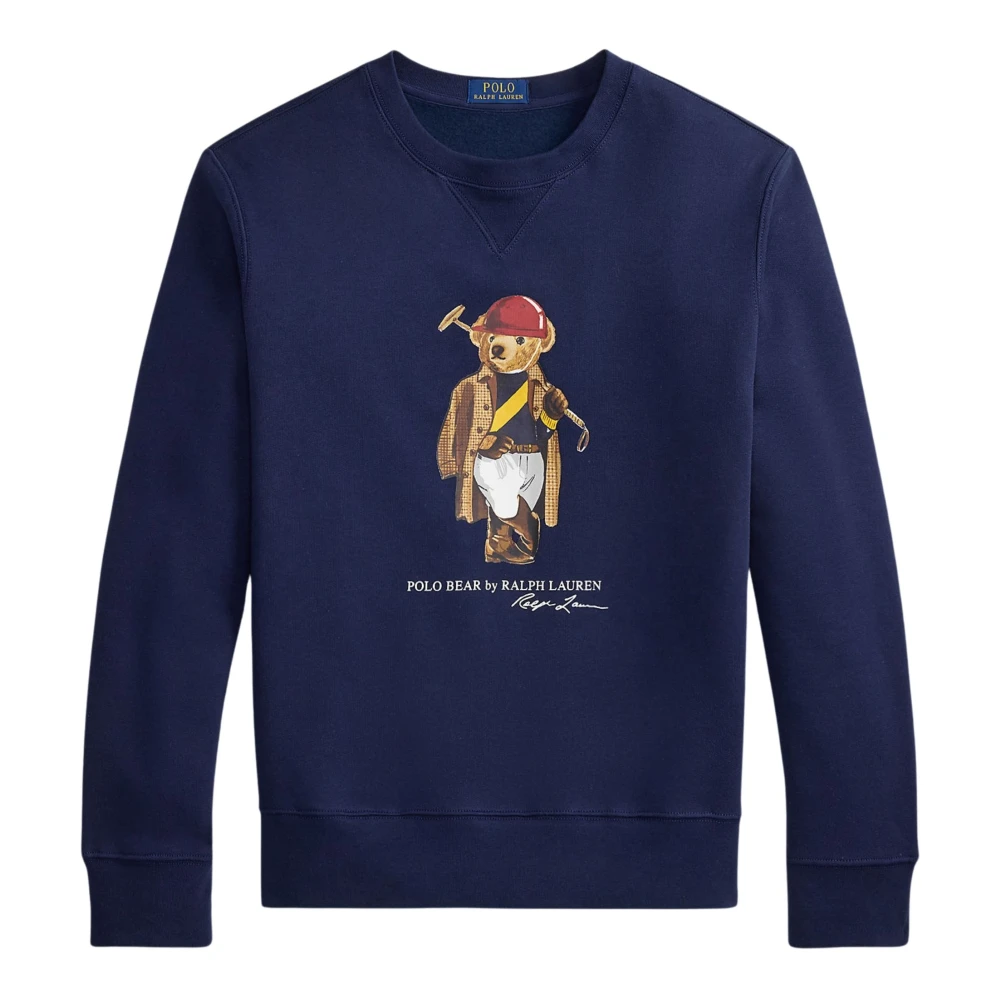 Ralph Lauren Men's Blue Sweatshirts, M, Polo Bear Performance Fleece Sweatshirt
