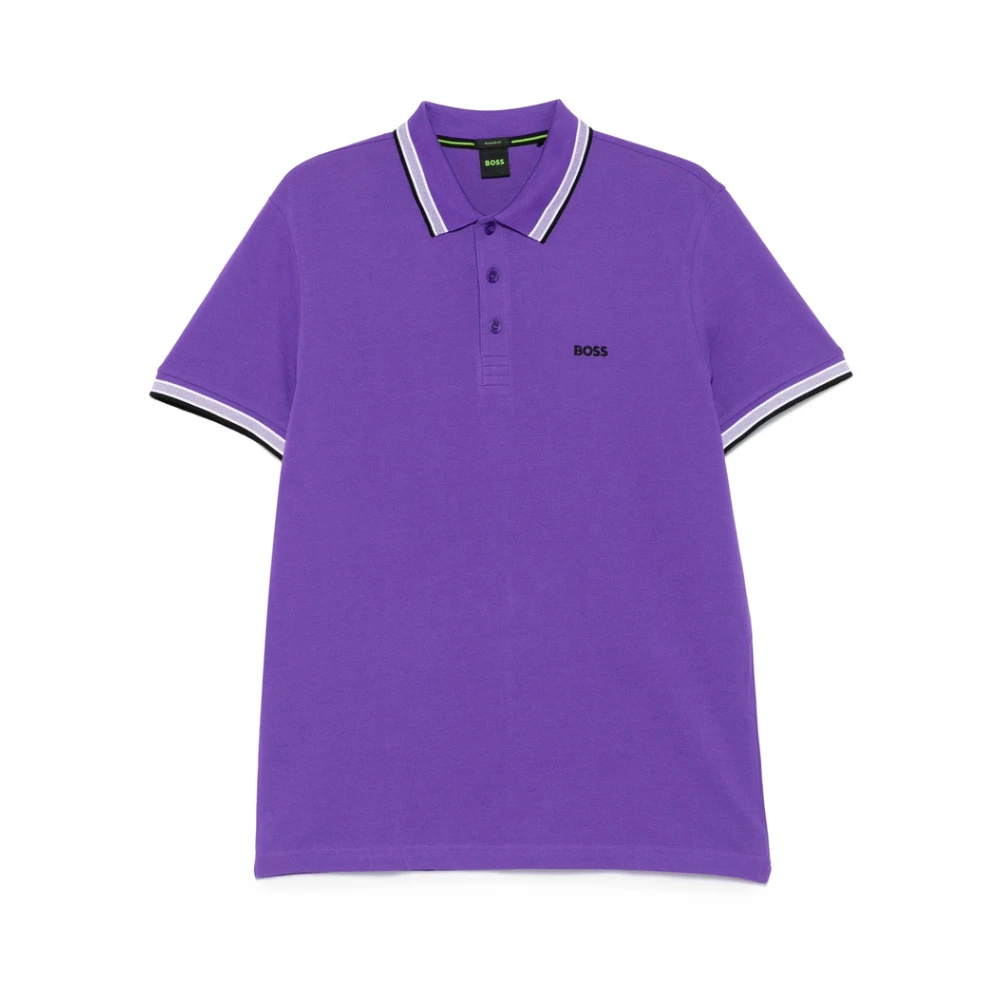Hugo Boss Polo Shirts Purple Heren
