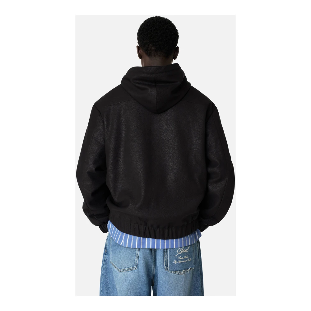 Axel Arigato Pebbled Hooded Jacket Black Heren