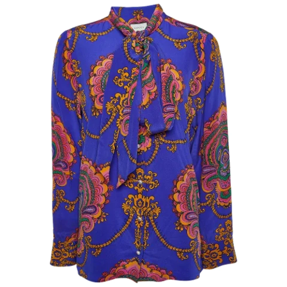 Gucci Vintage Pre-owned Silk tops Multicolor Dames