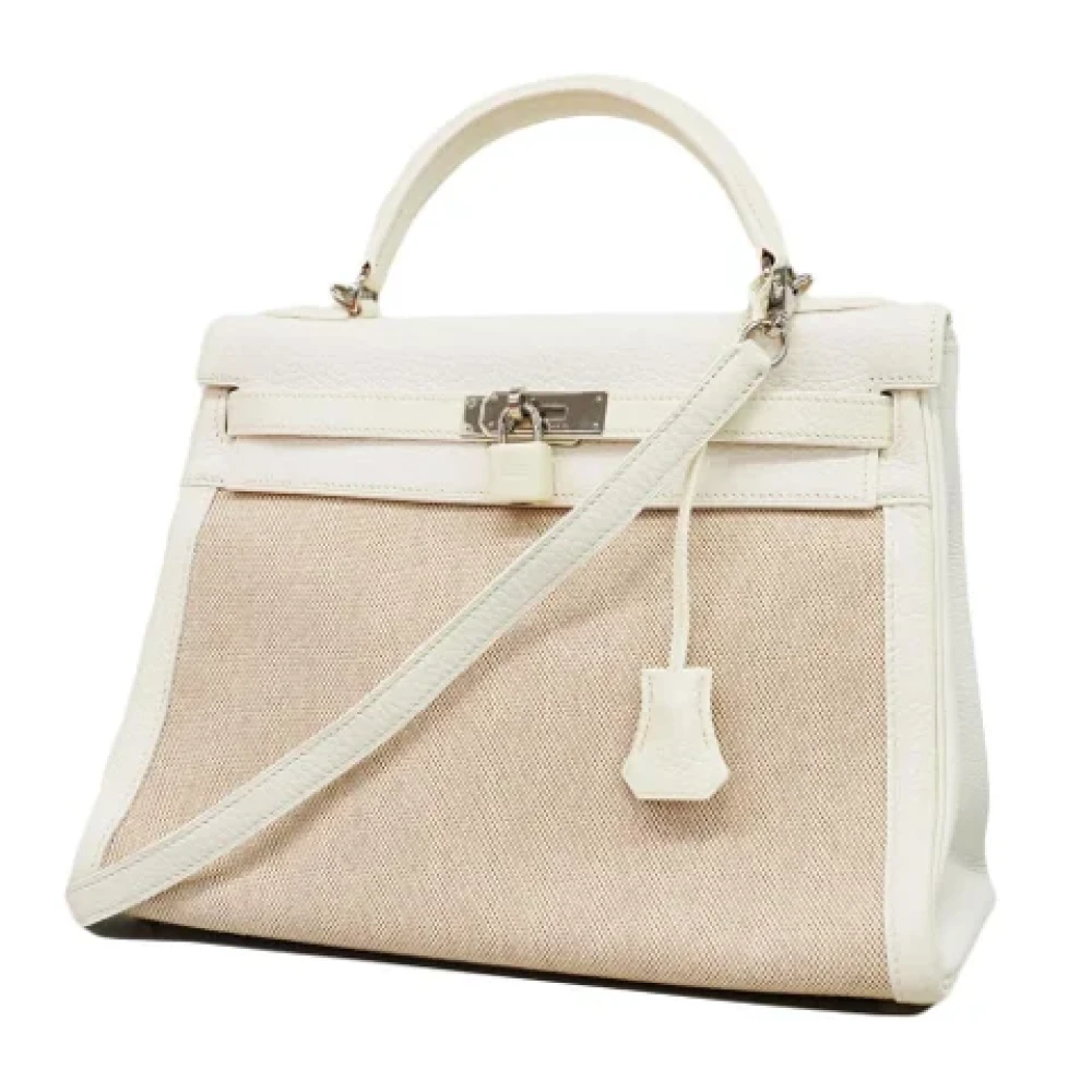 Hermès Vintage Pre-owned Leather handbags White Dames