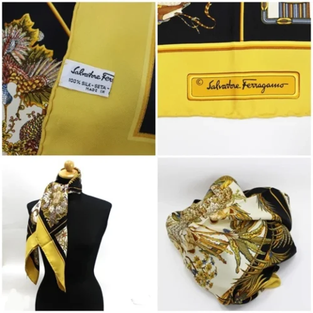 Salvatore Ferragamo Pre-owned Silk scarves Multicolor Dames