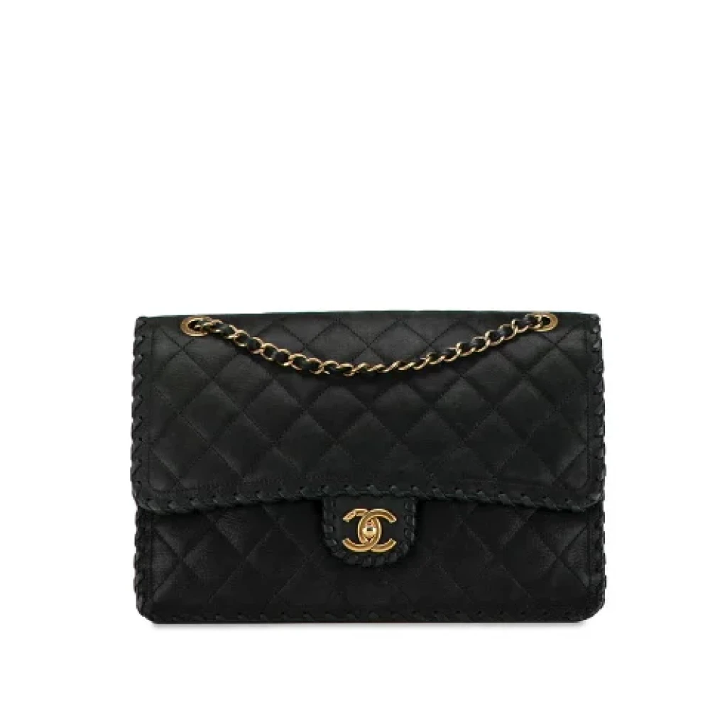 Chanel Vintage Pre-owned Leather crossbody-bags Black Dames