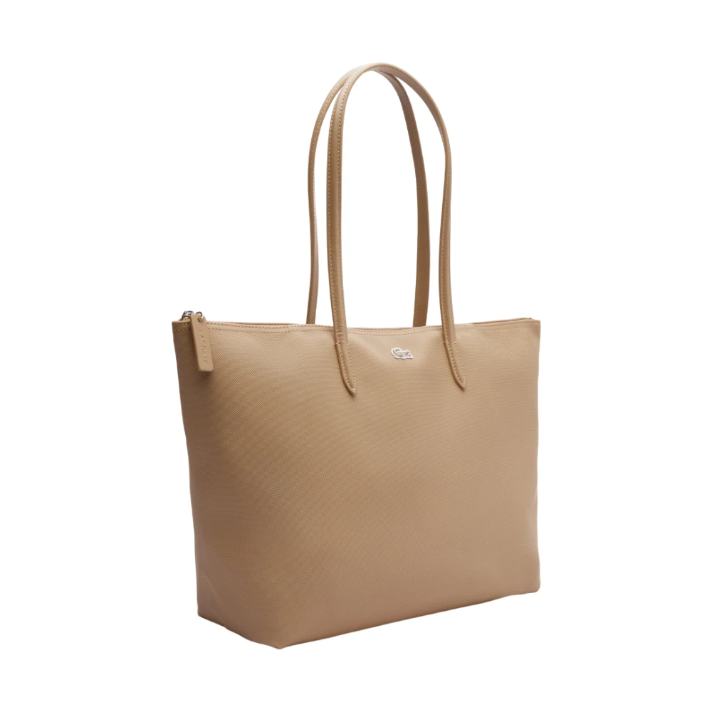 Lacoste Sportieve Beige Shopper met Tennis-geïnspireerd Ontwerp Beige Dames
