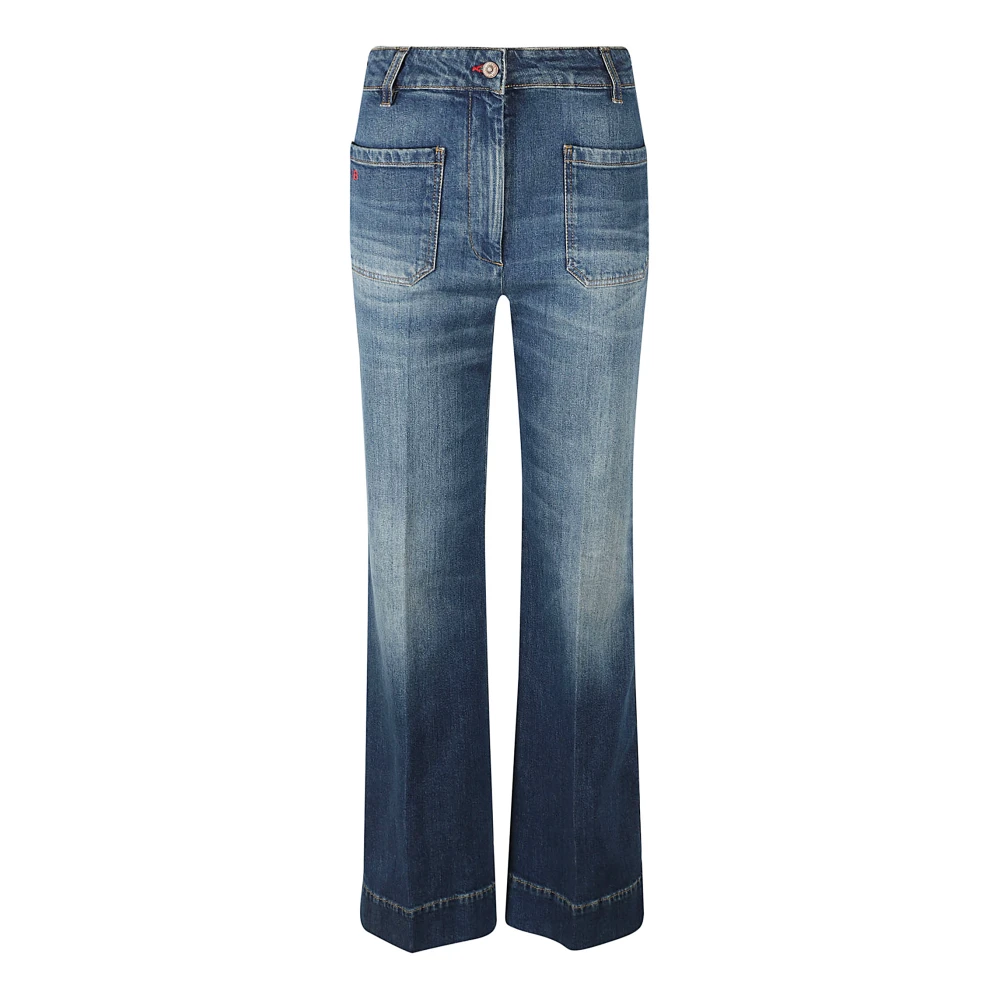 Victoria Beckham Wide Jeans Blue Dames