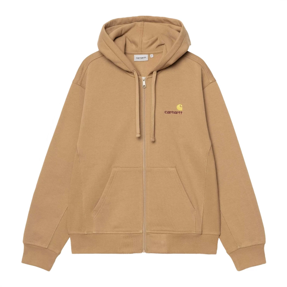 Carhartt WIP Amerikaanse Script Hoodie Brown Heren