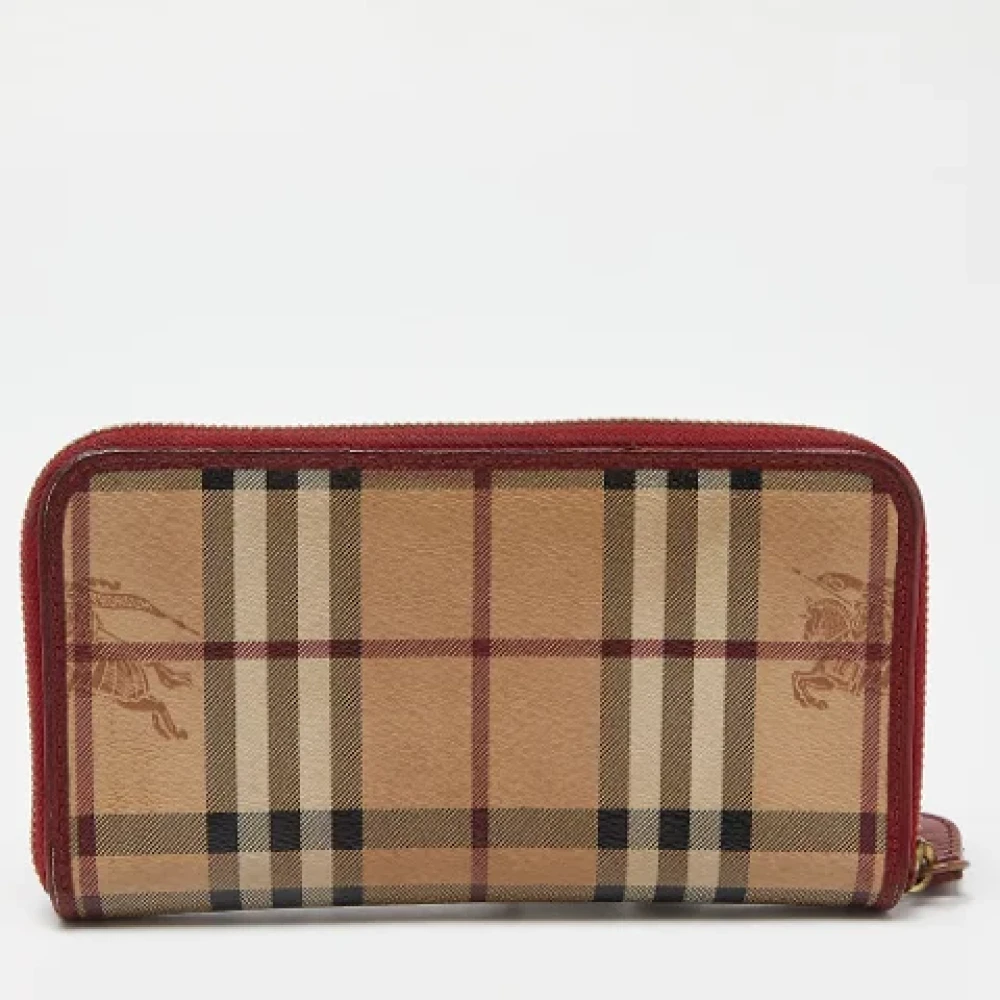 Burberry Vintage Pre-owned Coated canvas wallets Multicolor Dames