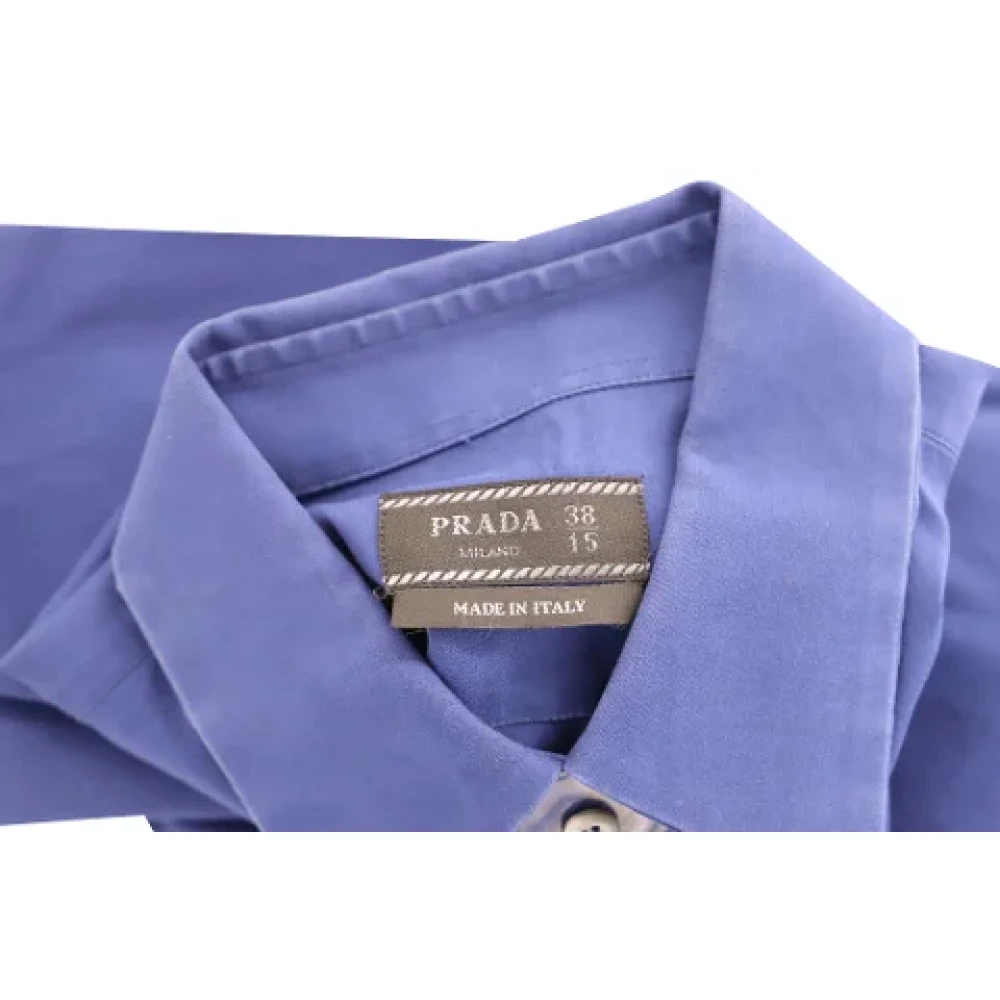Prada Vintage Pre-owned Cotton tops Blue Dames