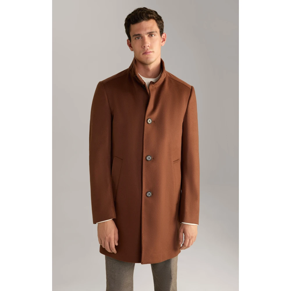Joop! Klassieke Herenjas met Hoge Kraag Brown Heren