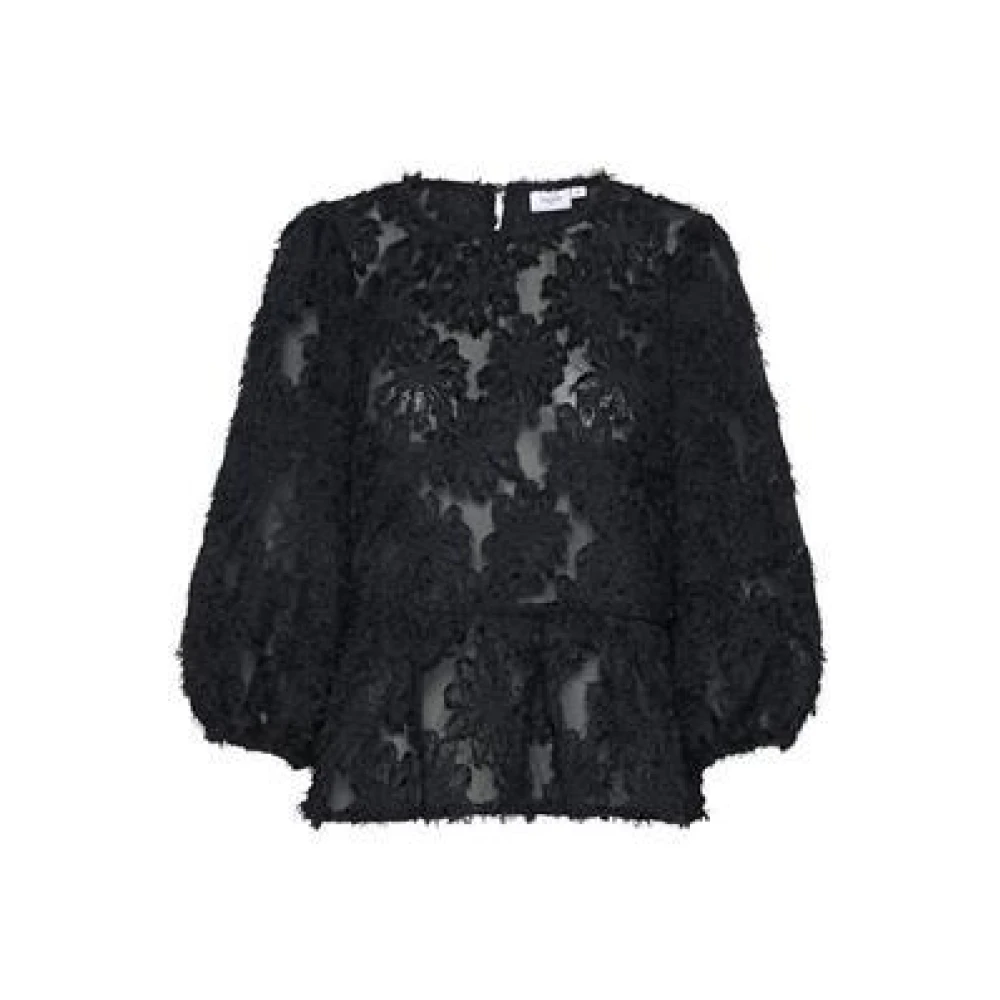 Saint Tropez Losse pasvorm 3 4 mouw blouse Black Dames