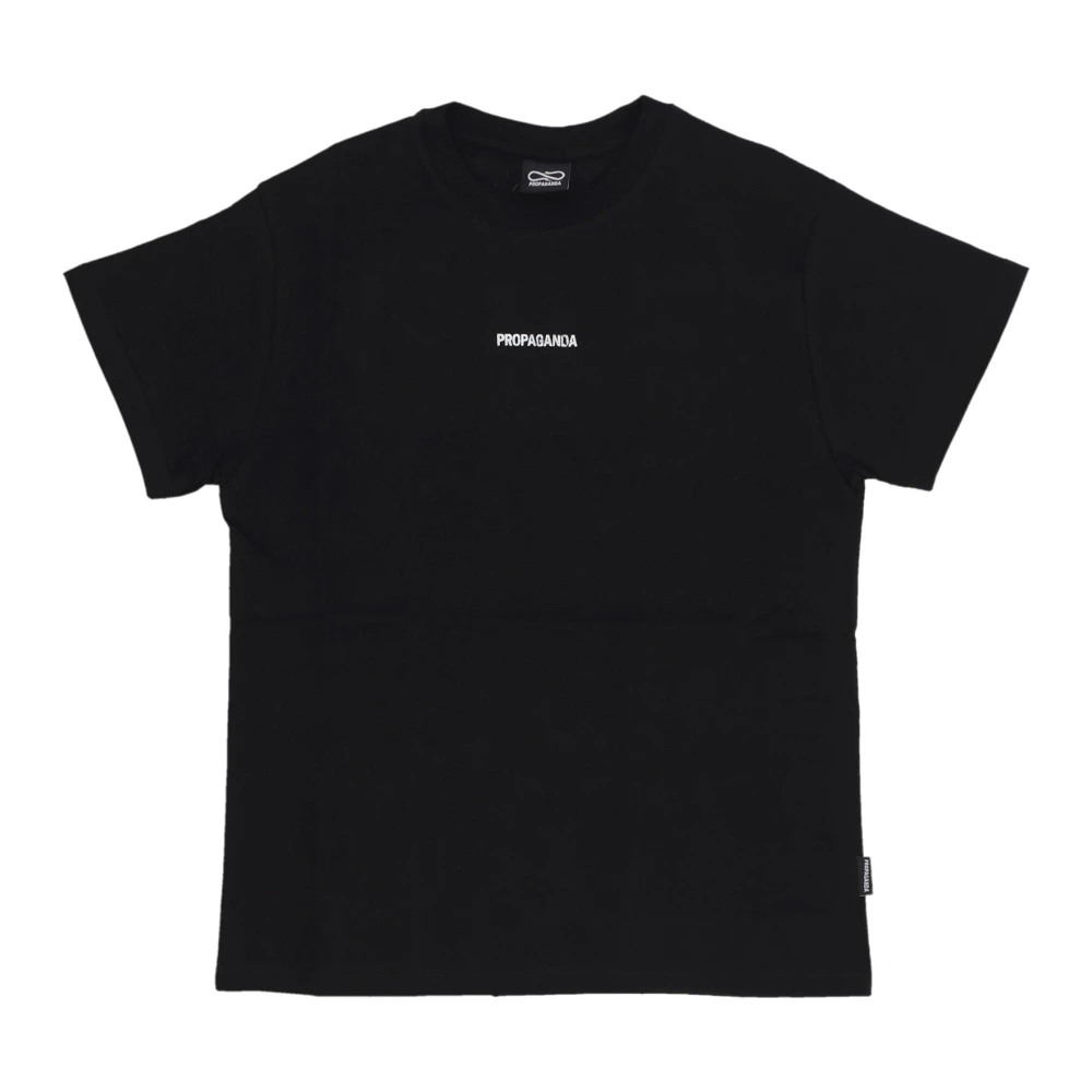 Propaganda Zwarte Katoenen Tee met Logoprint Black Heren
