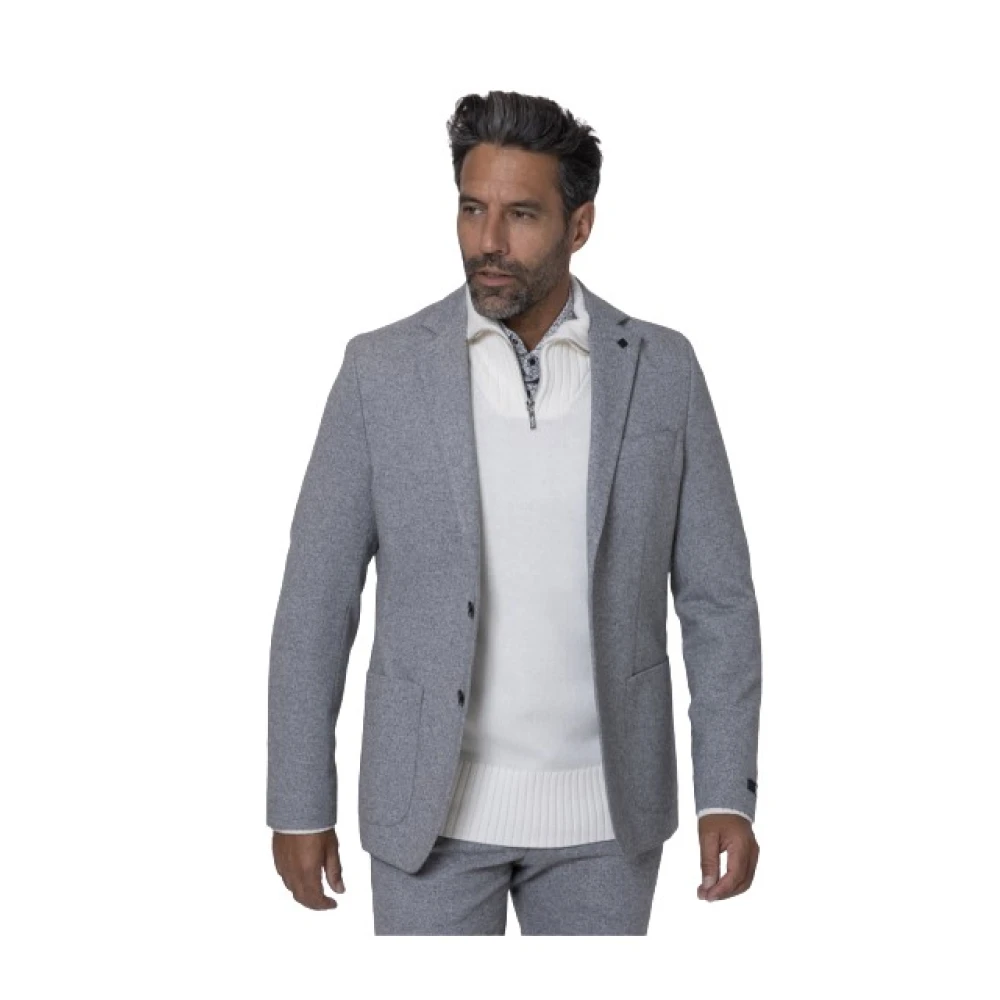 Karl Lagerfeld Grijze gemêleerde blazer vest Gray Heren