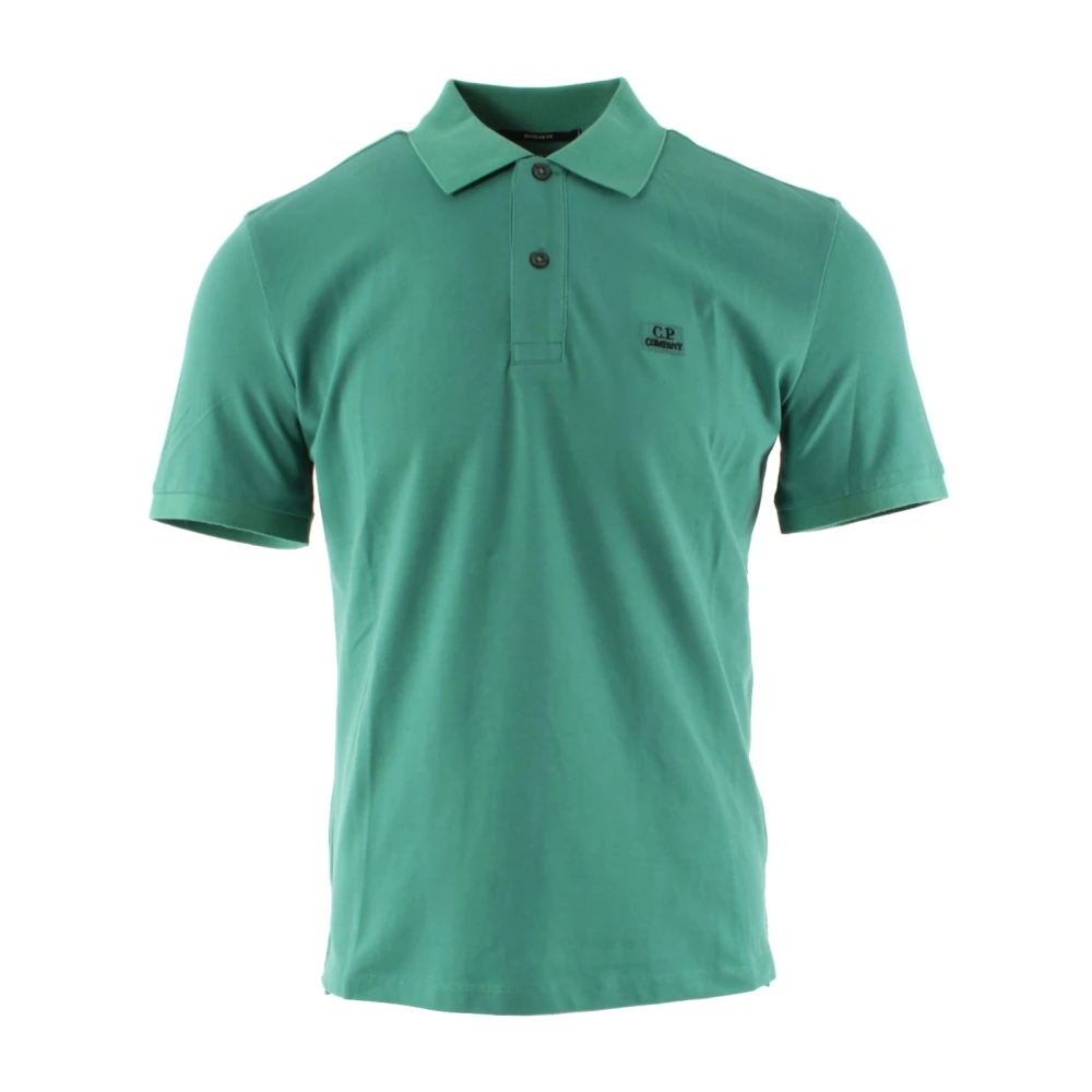 C.p. Company Men's Green Stretch Piquet Polo