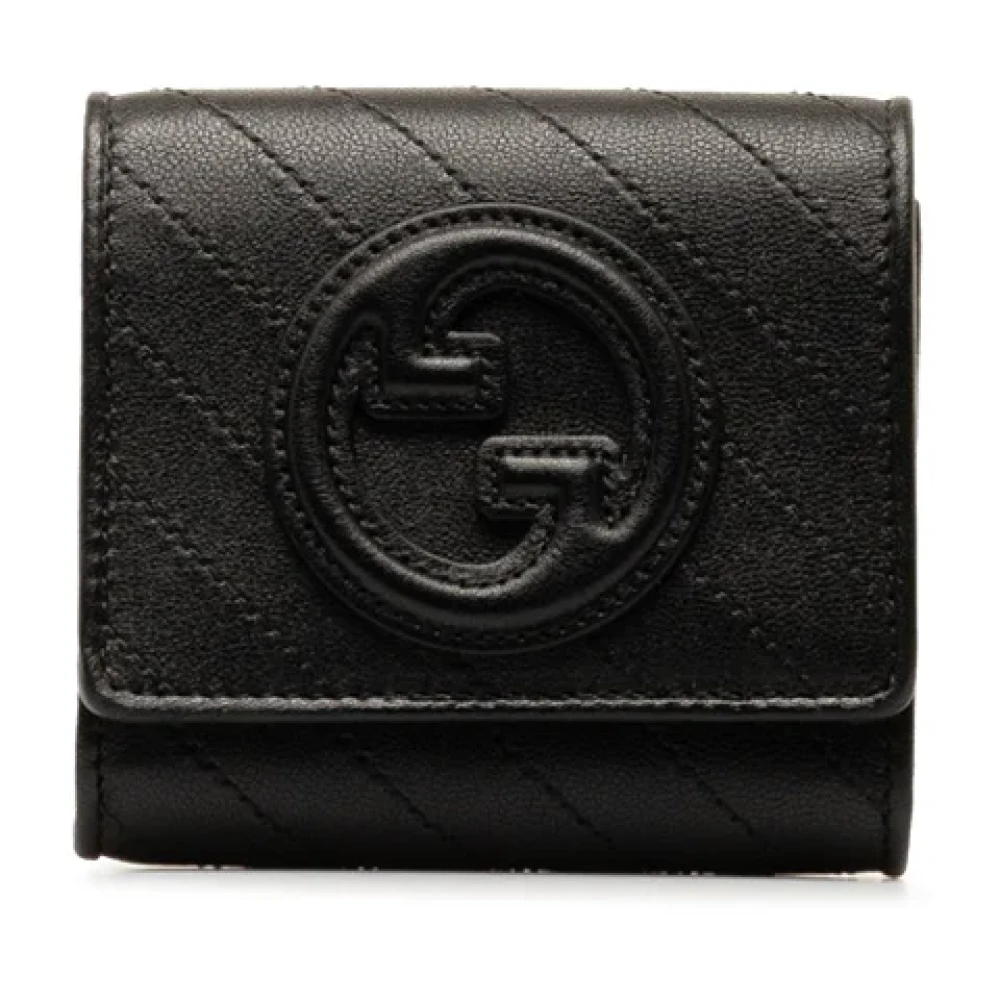 Gucci Vintage Pre-owned Leather wallets Black Dames