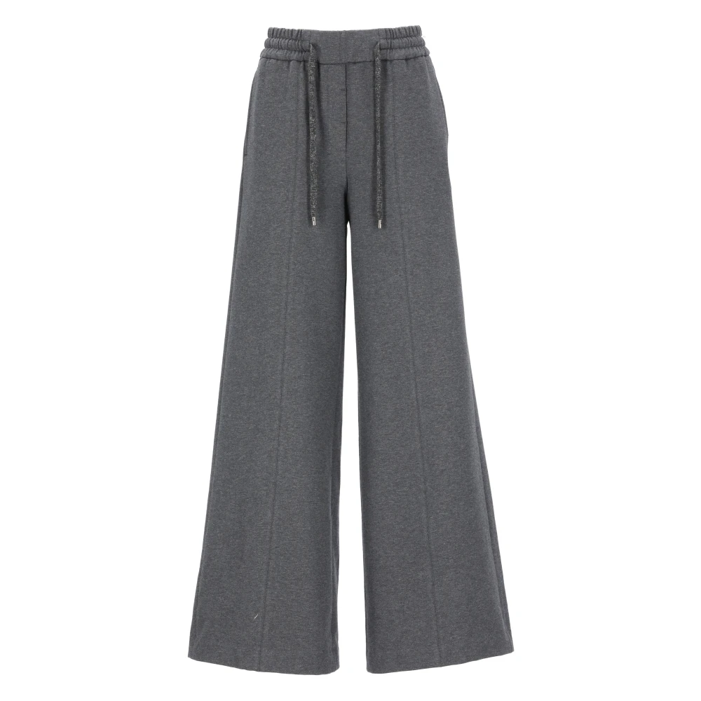 PESERICO Donkergrijze Elastische Taillebroek Gray Dames