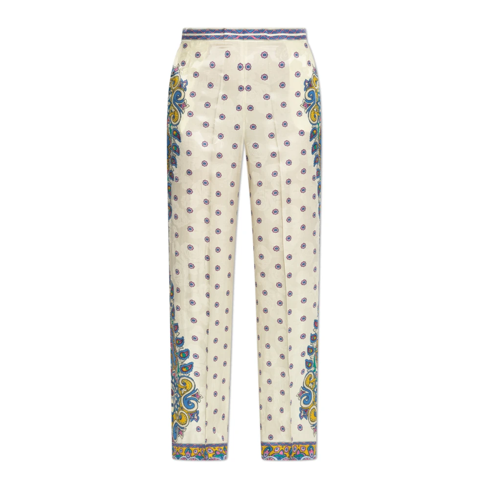 ETRO Broek met decoratief patroon Beige Dames