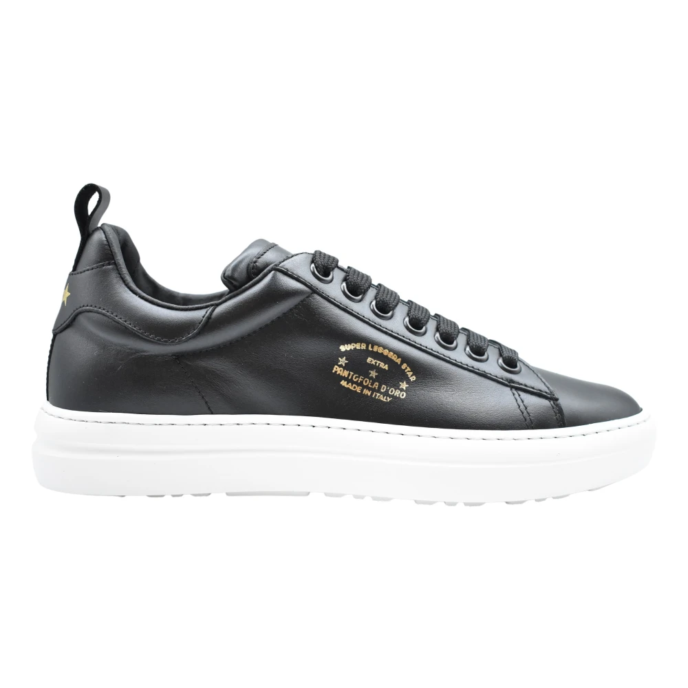 Pantofola d’Oro Klassieke zwarte platte schoenen Heren Schoenen