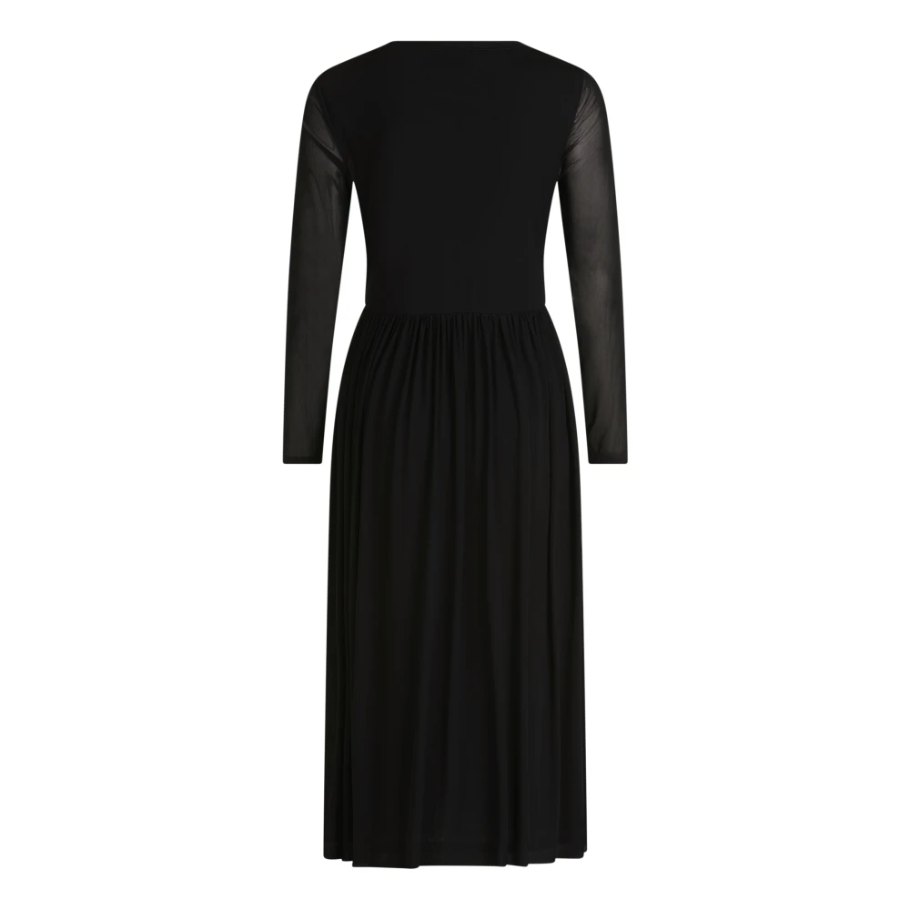 Vera Mont Effen Kleur Maxi Jurk Trendy Stijl Black Dames