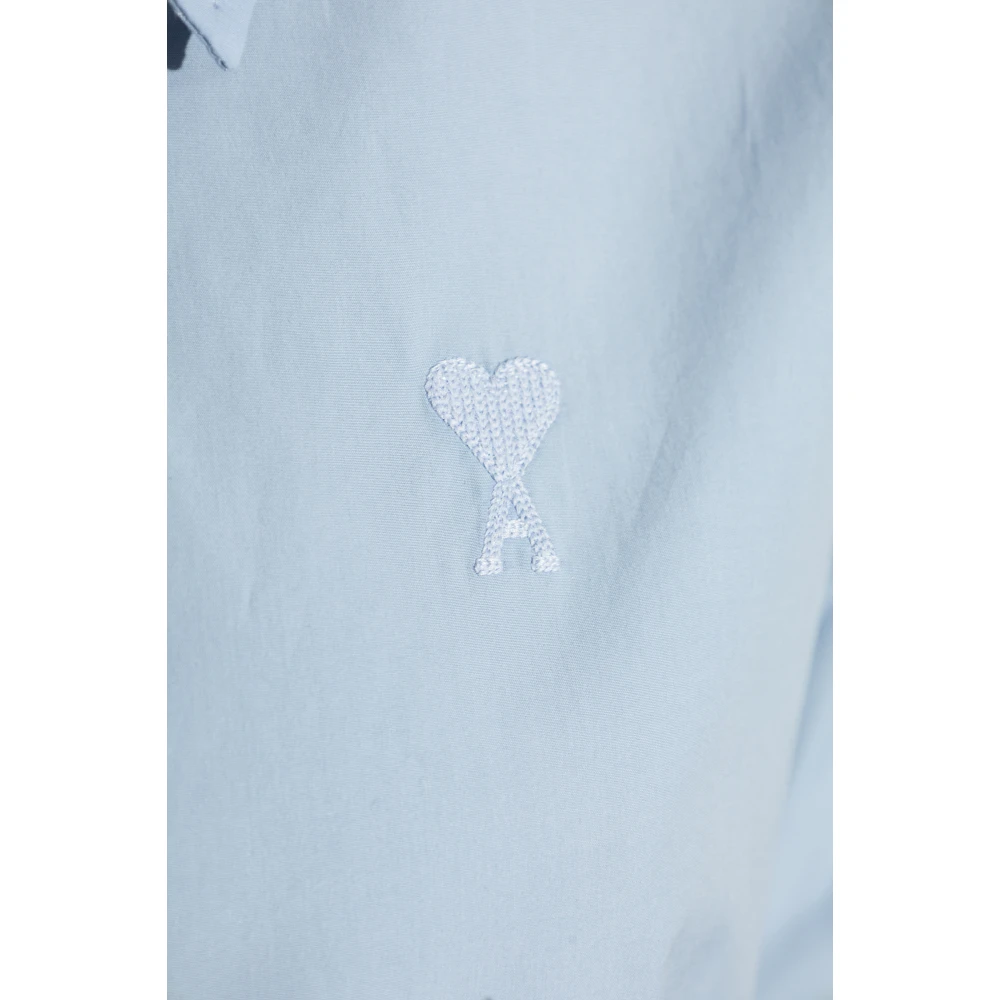 Ami Paris Overhemd met logo Blue Dames
