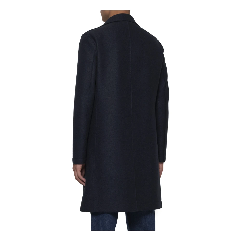 Harris Wharf London Blauwe Wollen Jassen Blue Heren