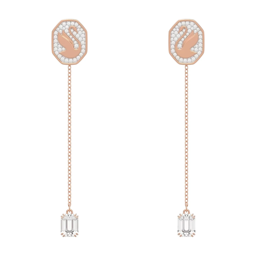 Swarovski Women's Gold Signum Drop Earrings Rose 5628569