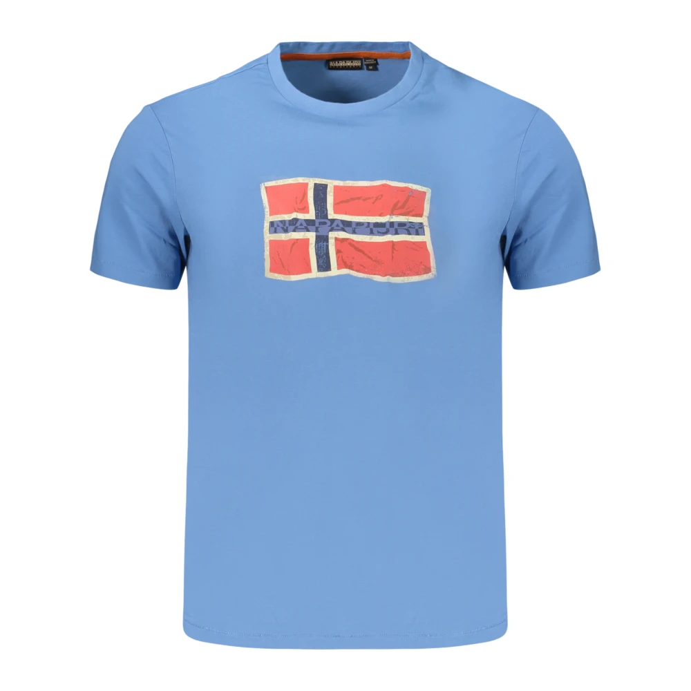 Napapijri Men's Blue T-Shirts, 3XL, Short-Sleeved T-Shirt