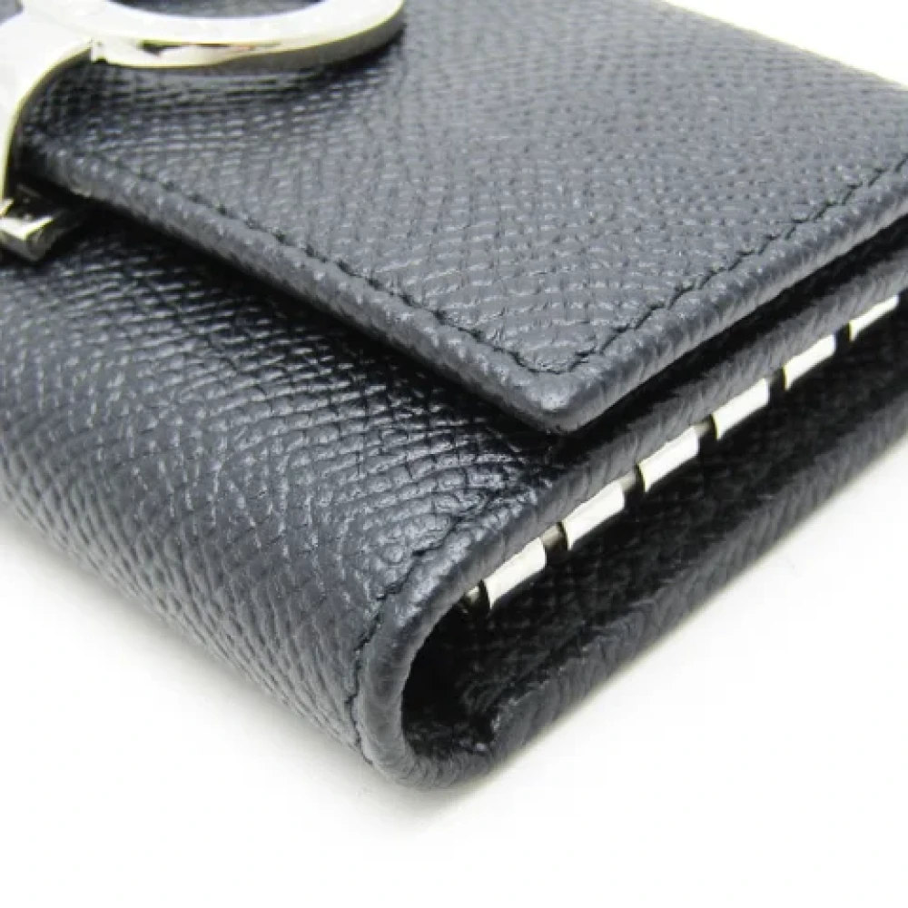 Bvlgari Vintage Pre-owned Leather key-holders Black Unisex