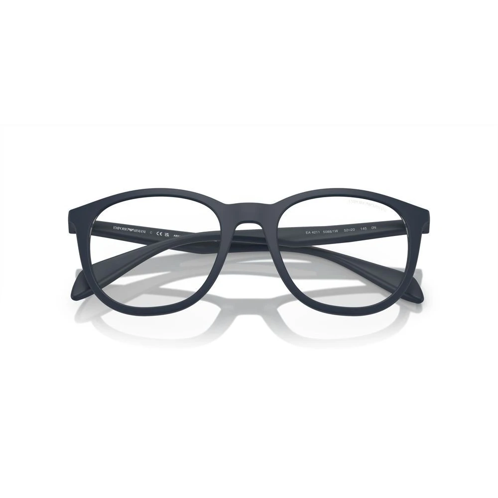 Emporio Armani Matte Blauwe Zonnebril Blue Heren